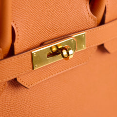 Hermes Birkin 30 Orange Epsom GHW R In Square