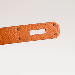 Hermes Birkin 30 Orange Epsom GHW R In Square