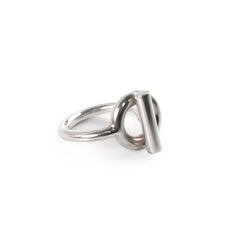 Hermes Echappee 925 Silver Ring Size 53