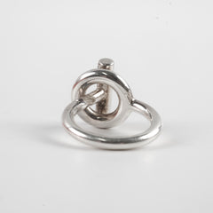 Hermes Echappee 925 Silver Ring Size 53