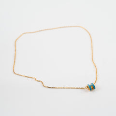 Hermes mini pop H necklace Blue Jean