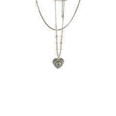 Chanel Pearl Heart Necklace