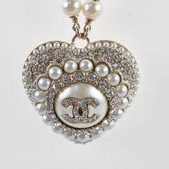 Chanel Pearl Heart Necklace