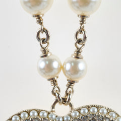 Chanel Pearl Heart Necklace