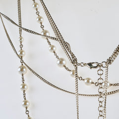 Chanel Pearl Heart Necklace