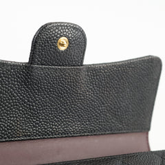 Chanel Caviar Fold Long Wallet Black