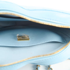 Chanel Blue Heart Cross Body Lambskin Microchip