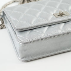 Chanel Reissue Wallet on Chain WOC Silver