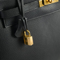 Hermes Kelly 32 Black Ardennes Leather C in square