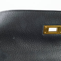 Hermes Kelly 32 Black Ardennes Leather C in square