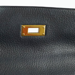 Hermes Kelly 32 Black Ardennes Leather C in square