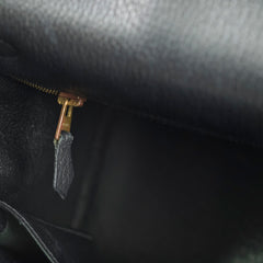 Hermes Kelly 32 Black Ardennes Leather C in square