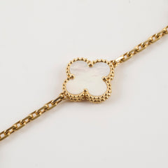 Van Cleef & Arpels Vintage 5 Motifs Alhambra Mother of Pearl Bracelet