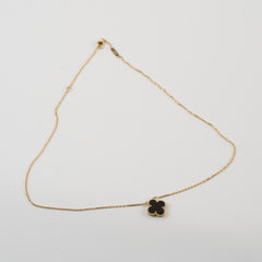 Van Cleef & Arpels Vintage Alhambra Onyx Necklace