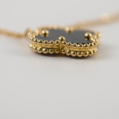 Van Cleef & Arpels Vintage Alhambra Onyx Necklace