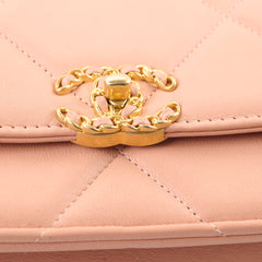 Chanel 19 Wallet on Chain Beige Lambskin (microchip)