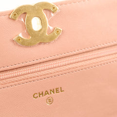 Chanel 19 Wallet on Chain Beige Lambskin (microchip)