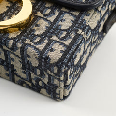 Dior Montaigne Box Bag Mini Navy Oblique