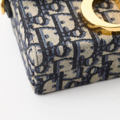 Dior Montaigne Box Bag Mini Navy Oblique
