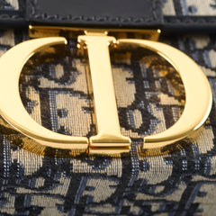 Dior Montaigne Box Bag Mini Navy Oblique