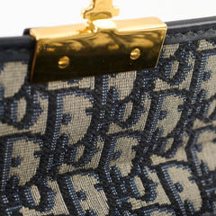 Dior Montaigne Box Bag Mini Navy Oblique