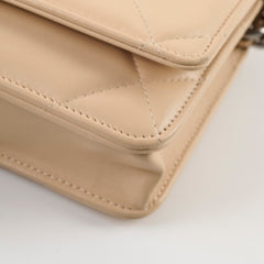 Chanel 19 Wallet On Chain WOC Lambskin Beige
