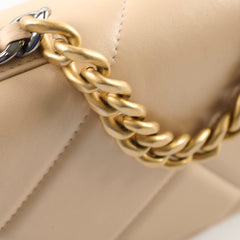 Chanel 19 Wallet On Chain WOC Lambskin Beige