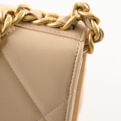 Chanel 19 Wallet On Chain WOC Lambskin Beige