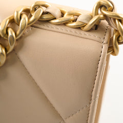 Chanel 19 Wallet On Chain WOC Lambskin Beige