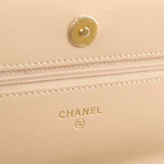 Chanel 19 Wallet On Chain WOC Lambskin Beige
