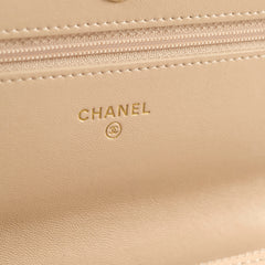 Chanel 19 Wallet On Chain WOC Lambskin Beige