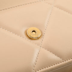 Chanel 19 Wallet On Chain WOC Lambskin Beige