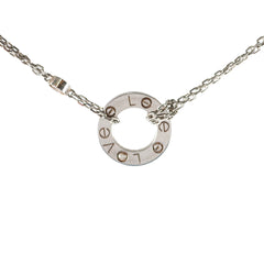 Cartier Love Necklace White Gold 2 Diamond