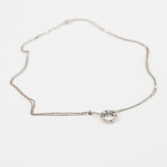 Cartier Love Necklace White Gold 2 Diamond