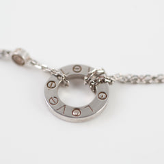 Cartier Love Necklace White Gold 2 Diamond