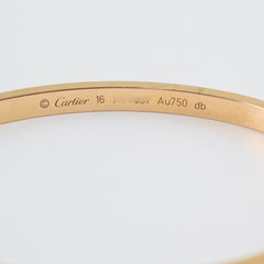 Cartier Love Bracelet Small Model (Free Love) Pink Gold Size 16