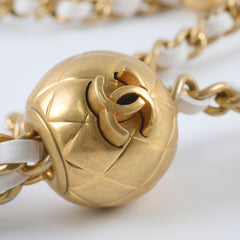 Chanel Mini Square Lambskin Pearl Crush White Series 30