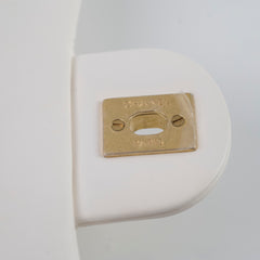 Chanel Mini Square Lambskin Pearl Crush White Series 30