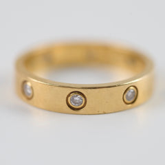Cartier Love 8 Diamond Ring Yellow Gold Size 56
