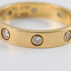 Cartier Love 8 Diamond Ring Yellow Gold Size 56