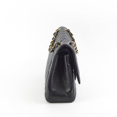 Chanel Caviar Double Classic Flap Jumbo Black