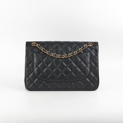 Chanel Caviar Double Classic Flap Jumbo Black
