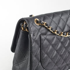 Chanel Caviar Double Classic Flap Jumbo Black