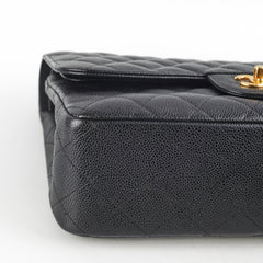 Chanel Caviar Double Classic Flap Jumbo Black