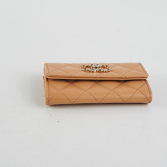 Chanel Card Wallet Caviar Beige Seasonal