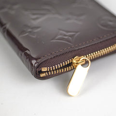 Louis Vuitton Zip Around Vernis Coin Purse Amarante