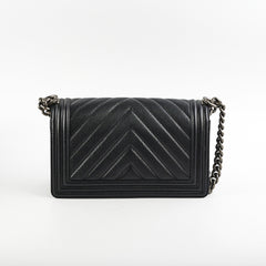 Chanel Caviar Old Medium Boy Black