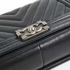 Chanel Caviar Old Medium Boy Black