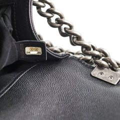 Chanel Caviar Old Medium Boy Black