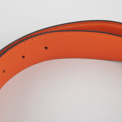 Hermes Constance Reversible Gold/Orange Belt 80cm